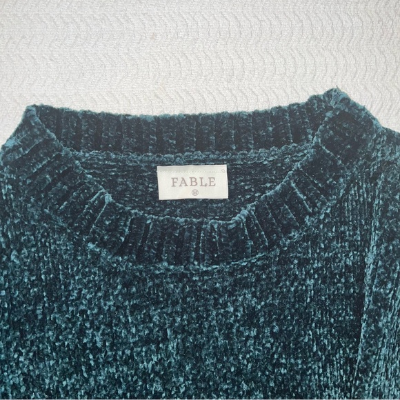 fable / dark green sweater midi dress size medium - Picture 3 of 8